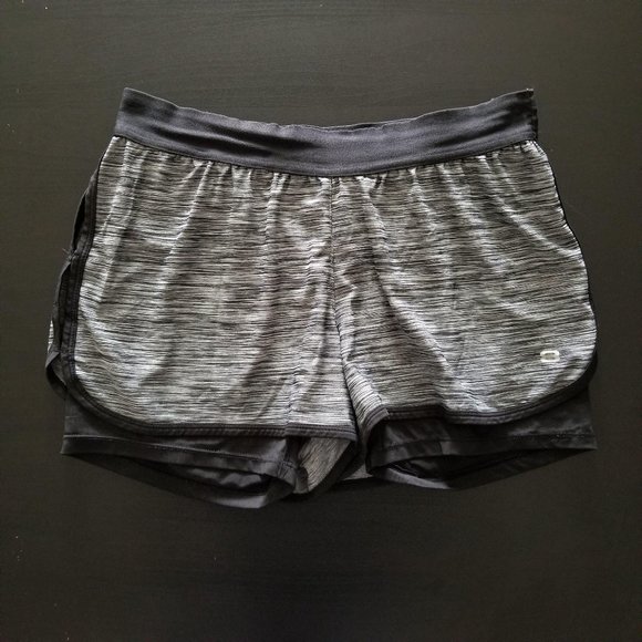 Layer 8 Athletic Running Shorts Black Grey M - Picture 1 of 9